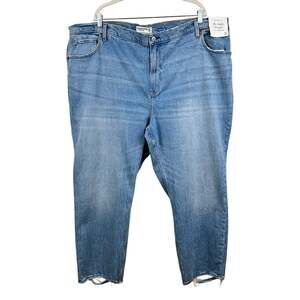 NEW Abercrombie & Fitch The Ankle Straight Ultra High Rise Jeans Plus Size 24
